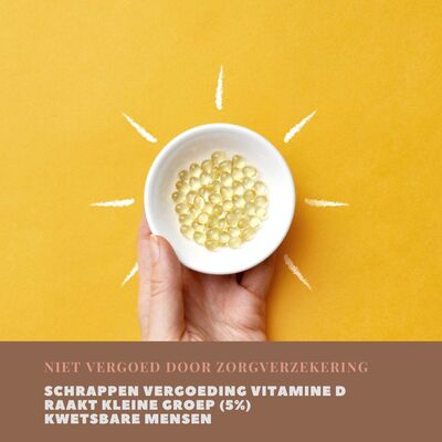 Schrappen vergoeding vitamine D raakt kleine groep (5%) kwetsbare mensen