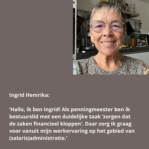 Ingrid Hemrika, penningmeester Huid Nederland