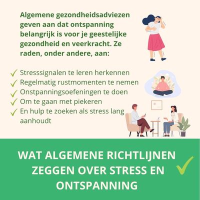 wat zeggen algemene richtlijnen over stress en ontspanning