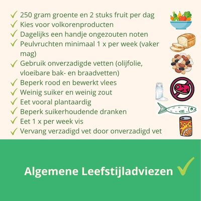 algemene leefstijladviezen voeding