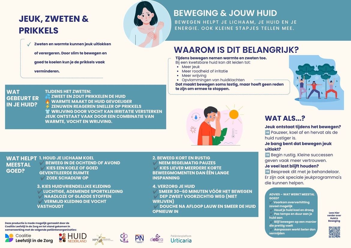 infographic huid en leefstijl - beweging-jeuk-zweet en prikkels