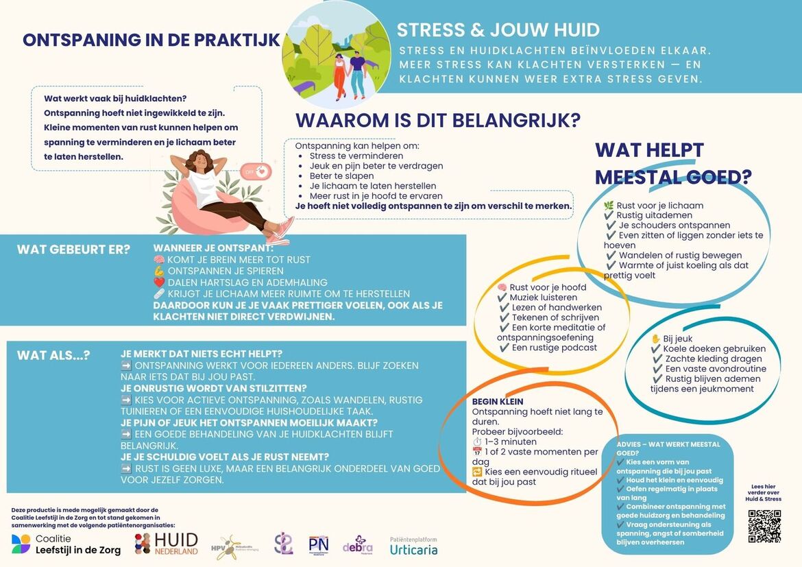 infographic huid en leefstijl - ontspanning in de praktijk