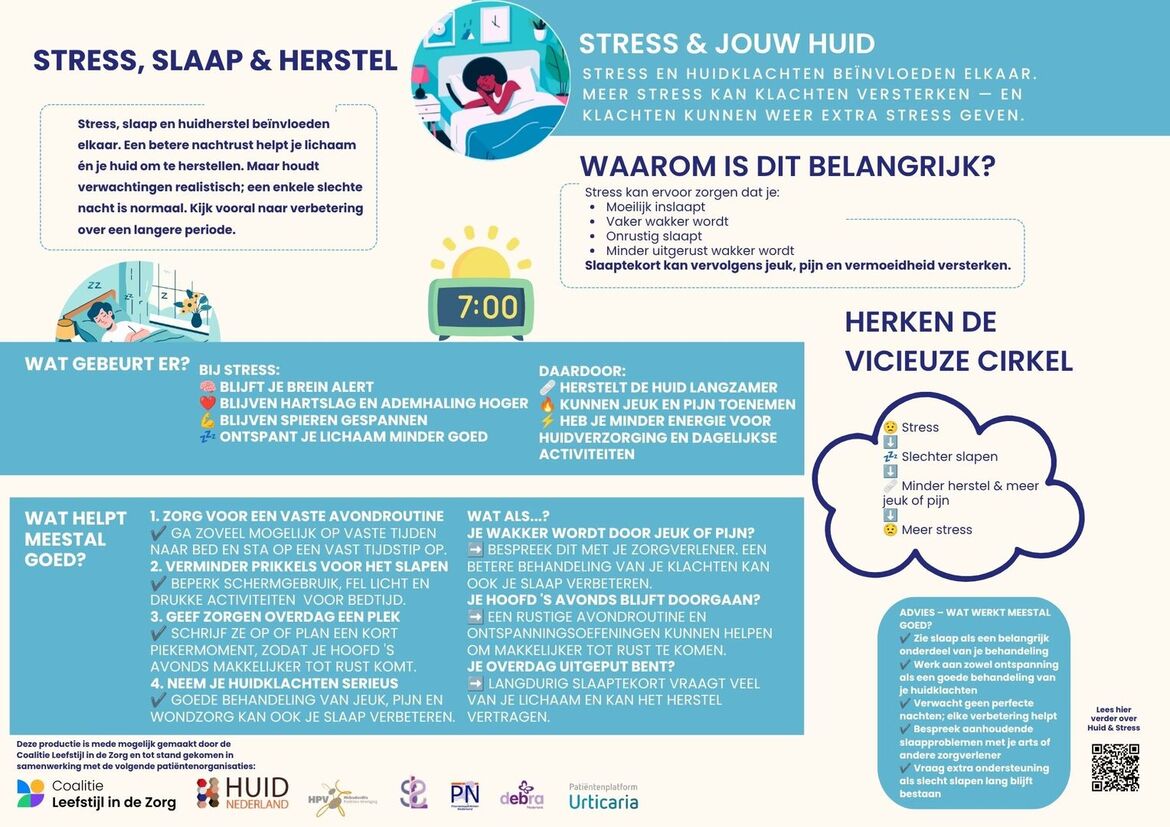 infographic leefstijl en huid - stress slaap en herstel