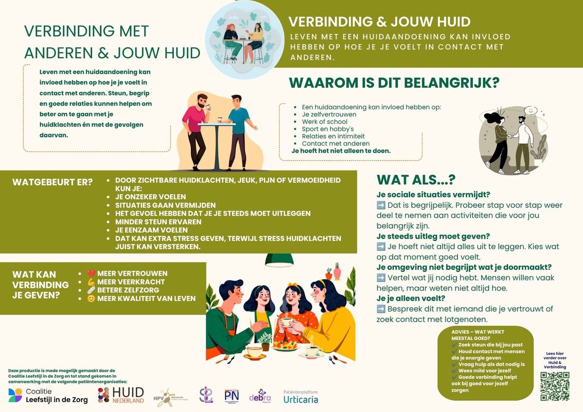 infographic leefstijl en huid - verbinding met anderen